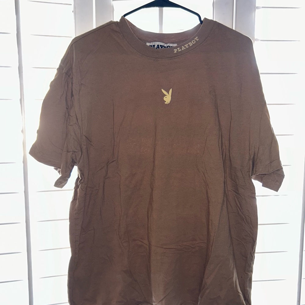 tan/brown playboy tshirt